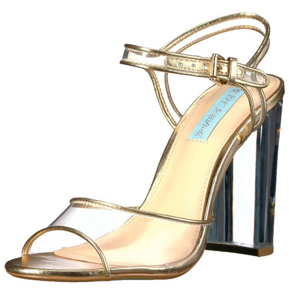 betsey johnson clear heels